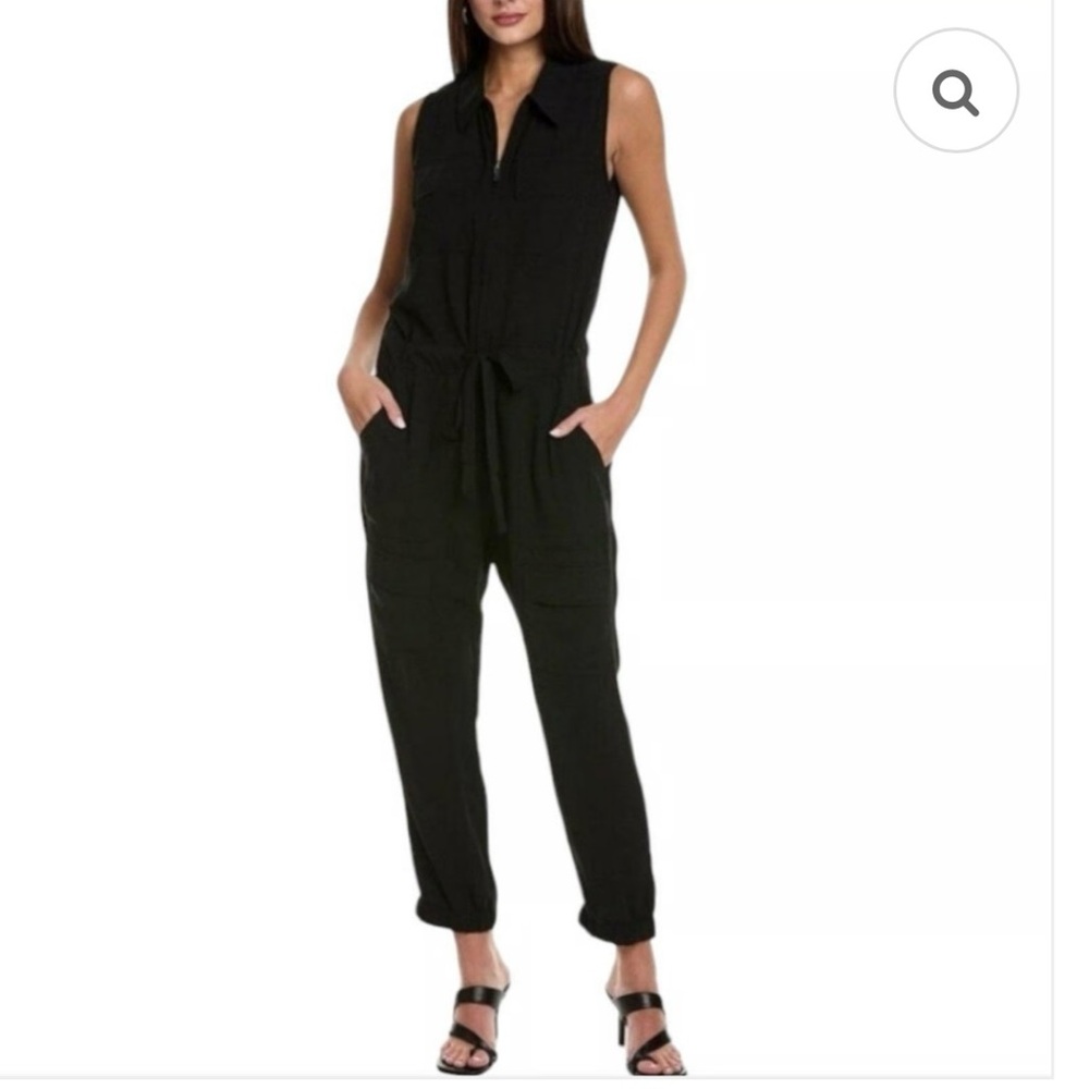 Cabi Black Sleeveless Zip Up Jumpsuit